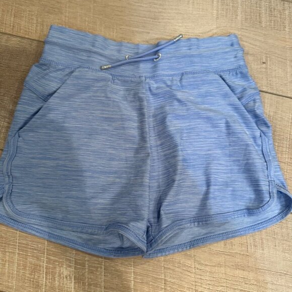 ALL IN MOTION GIRLS BLUE SHORTS MEDIUM 7/8 - Picture 1 of 5